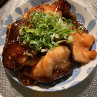 鶏肉と茄子の甘酢煮